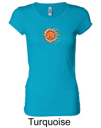 Ladies Yoga Shirt Sleeping Sun Meditation Longer Length Shirt