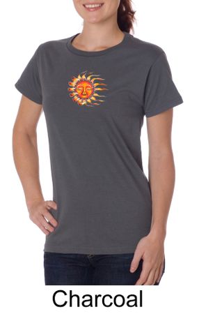 Ladies Yoga Shirt Sleeping Sun Meditation Organic T-shirt