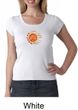 Ladies Yoga Shirt Sleeping Sun Meditation Scoop Neck Shirt