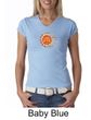 Ladies Yoga Shirt Sleeping Sun Meditation V-neck Shirt