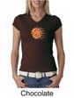 Ladies Yoga Shirt Sleeping Sun Meditation V-neck Shirt