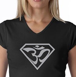 Ladies Yoga Shirt Super OM V-Neck Shirt