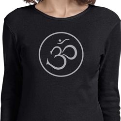 Ladies Yoga Shirt Thin OM Long Sleeve Tee T-Shirt