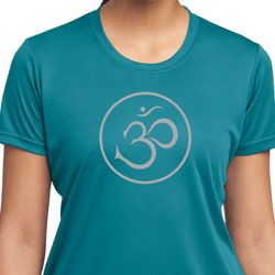 Ladies Yoga Shirt Thin OM Moisture Wicking Tee T-Shirt
