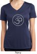 Ladies Yoga Shirt Thin OM Moisture Wicking V-neck Tee T-Shirt