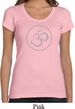 Ladies Yoga Shirt Thin OM Scoop Neck Tee T-Shirt