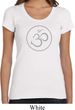 Ladies Yoga Shirt Thin OM Scoop Neck Tee T-Shirt