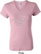 Ladies Yoga Shirt Thin OM V-neck Tee T-Shirt