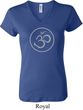 Ladies Yoga Shirt Thin OM V-neck Tee T-Shirt