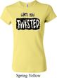 Ladies Yoga Shirt Twisted Crewneck Tee T-Shirt