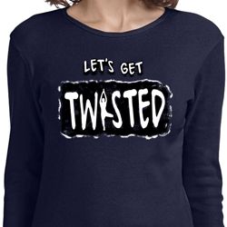 Ladies Yoga Shirt Twisted Long Sleeve Tee