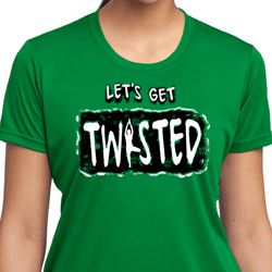 Ladies Yoga Shirt Twisted Moisture Wicking Tee T-Shirt
