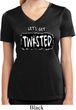 Ladies Yoga Shirt Twisted Moisture Wicking V-neck Tee T-Shirt