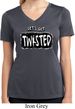 Ladies Yoga Shirt Twisted Moisture Wicking V-neck Tee T-Shirt