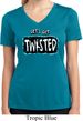 Ladies Yoga Shirt Twisted Moisture Wicking V-neck Tee T-Shirt