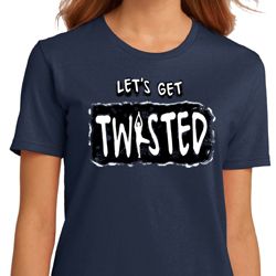 Ladies Yoga Shirt Twisted Organic Tee T-Shirt