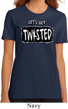 Ladies Yoga Shirt Twisted Organic Tee T-Shirt