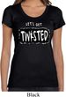 Ladies Yoga Shirt Twisted Scoop Neck Tee T-Shirt