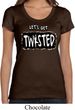Ladies Yoga Shirt Twisted Scoop Neck Tee T-Shirt