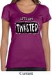 Ladies Yoga Shirt Twisted Scoop Neck Tee T-Shirt