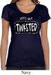 Ladies Yoga Shirt Twisted Scoop Neck Tee T-Shirt