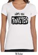 Ladies Yoga Shirt Twisted Scoop Neck Tee T-Shirt