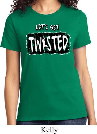 Ladies Yoga Shirt Twisted Tee T-Shirt