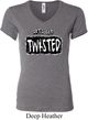 Ladies Yoga Shirt Twisted V-neck Tee T-Shirt