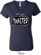 Ladies Yoga Shirt Twisted V-neck Tee T-Shirt