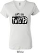 Ladies Yoga Shirt Twisted V-neck Tee T-Shirt