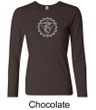 Ladies Yoga Shirt Vishuddha Chakra Meditation Long Sleeve Shirt