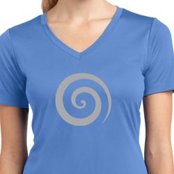 Ladies Yoga Shirt Vortex Moisture Wicking V-neck Tee T-Shirt