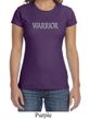 Ladies Yoga Shirt Warrior Text Crewneck Tee T-Shirt