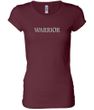 Ladies Yoga Shirt Warrior Text Longer Length Tee T-Shirt