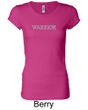 Ladies Yoga Shirt Warrior Text Longer Length Tee T-Shirt