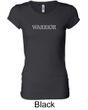 Ladies Yoga Shirt Warrior Text Longer Length Tee T-Shirt
