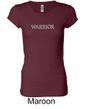Ladies Yoga Shirt Warrior Text Longer Length Tee T-Shirt