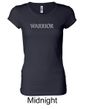 Ladies Yoga Shirt Warrior Text Longer Length Tee T-Shirt
