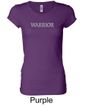Ladies Yoga Shirt Warrior Text Longer Length Tee T-Shirt