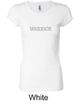 Ladies Yoga Shirt Warrior Text Longer Length Tee T-Shirt