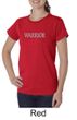 Ladies Yoga Shirt Warrior Text Organic Tee T-Shirt