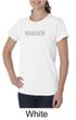 Ladies Yoga Shirt Warrior Text Organic Tee T-Shirt