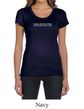 Ladies Yoga Shirt Warrior Text Scoop Neck Tee T-Shirt