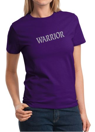 Ladies Yoga Shirt Warrior Text Tee T-Shirt