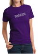 Ladies Yoga Shirt Warrior Text Tee T-Shirt