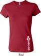 Ladies Yoga Shirt White 7 Chakras Bottom Print Crewneck Tee T-Shirt
