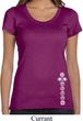 Ladies Yoga Shirt White 7 Chakras Bottom Print Scoop Neck Tee T-Shirt