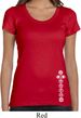 Ladies Yoga Shirt White 7 Chakras Bottom Print Scoop Neck Tee T-Shirt