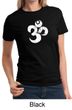 Ladies Yoga Shirt White Distressed OM Tee T-Shirt