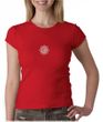 Ladies Yoga Shirt White Lotus OM Small Print Crewneck Tee T-Shirt